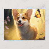 Buddy the Corgi - Whimsical Dog Briefkaart (Achterkant)
