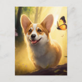 Buddy the Corgi - Whimsical Dog Briefkaart (Voorkant)