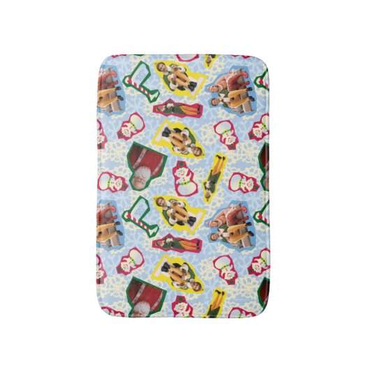Buddy the Elf and Santa North Pole Pattern Badmat (Voorkant Verticaal)