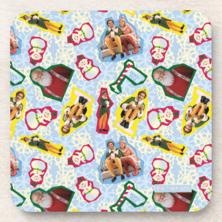 Buddy the Elf and Santa North Pole Pattern Bier Onderzetter