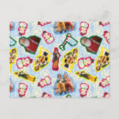 Buddy the Elf and Santa North Pole Pattern Briefkaart (Voorkant)