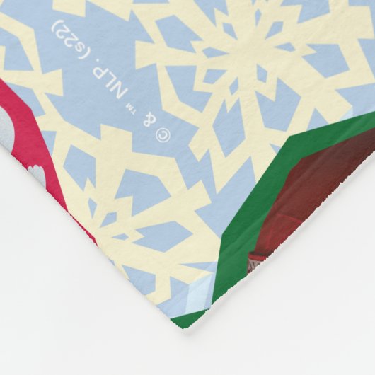 Buddy the Elf and Santa North Pole Pattern Fleece Deken (Hoek)