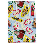 Buddy the Elf and Santa North Pole Pattern Medium Cadeauzakje (Achterkant)