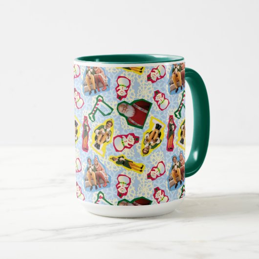 Buddy the Elf and Santa North Pole Pattern Mok (Voorkant rechts)