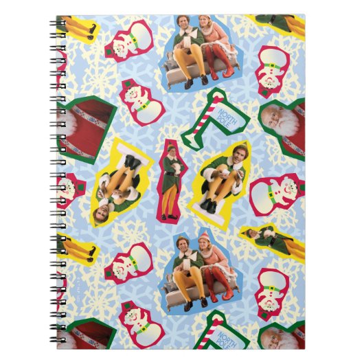 Buddy the Elf and Santa North Pole Pattern Notitieboek (Voorkant)