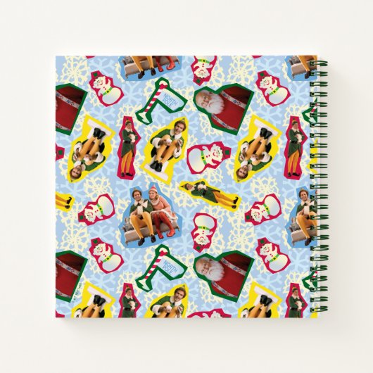 Buddy the Elf and Santa North Pole Pattern Notitieboek (Achterkant)
