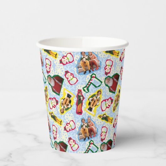 Buddy the Elf and Santa North Pole Pattern Papieren Bekers (Links)