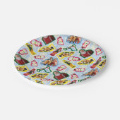 Buddy the Elf and Santa North Pole Pattern Papieren Bordje (Gekanteld)