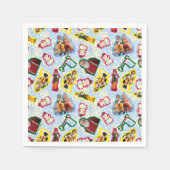 Buddy the Elf and Santa North Pole Pattern Servet (Voorkant)