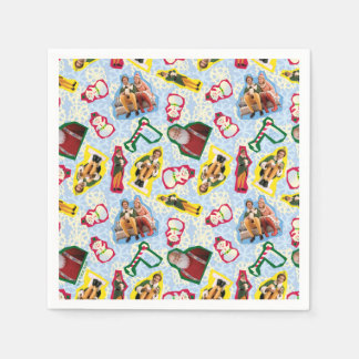 Buddy the Elf and Santa North Pole Pattern Servet