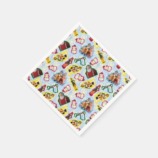 Buddy the Elf and Santa North Pole Pattern Servet (Hoek)