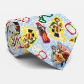 Buddy the Elf and Santa North Pole Pattern Stropdas (Opgerold)