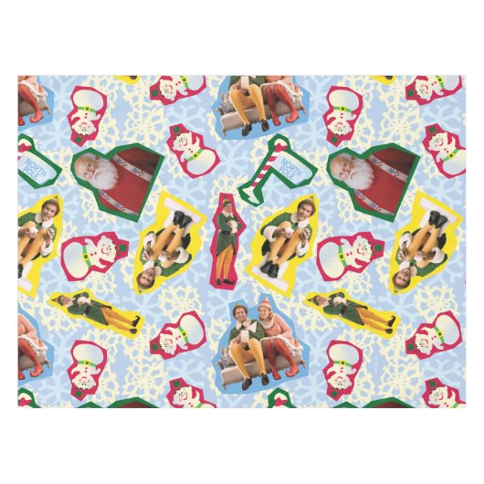 Buddy the Elf and Santa North Pole Pattern Tafelkleed (Voorkant (Horizontaal))