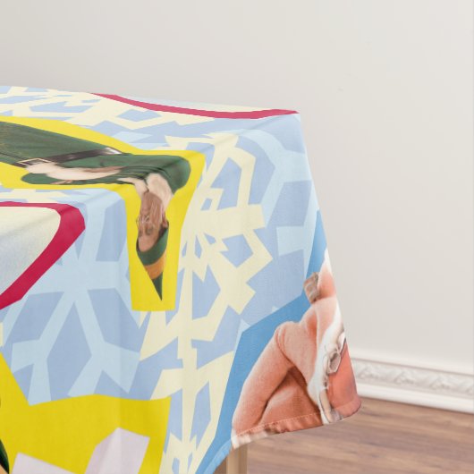 Buddy the Elf and Santa North Pole Pattern Tafelkleed (Voorbeeld)