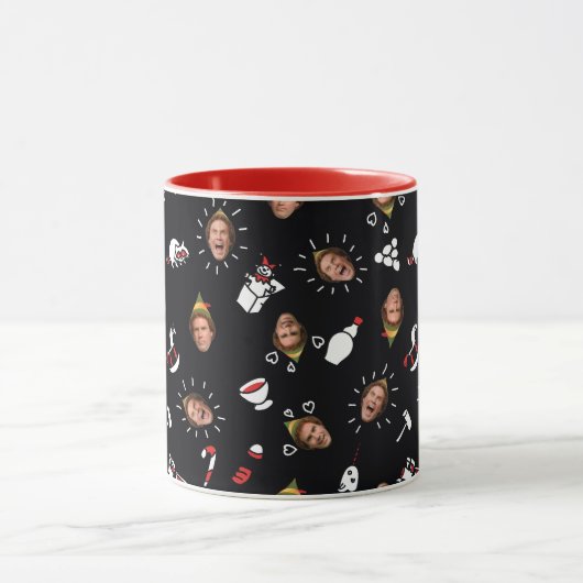 Buddy the Elf Black Doodle Pattern Mok (Midden)