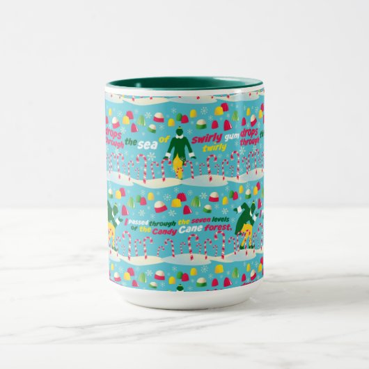 Buddy the Elf Candy Pattern Mok (Midden)