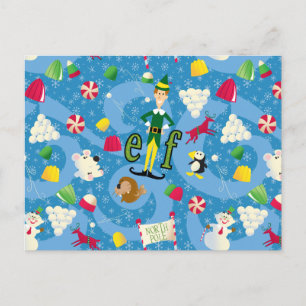 Buddy the Elf Cartoon Pattern Briefkaart