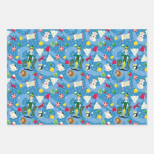 Buddy the Elf Cartoon Pattern Inpakpapier Vel (Voorkant 2)