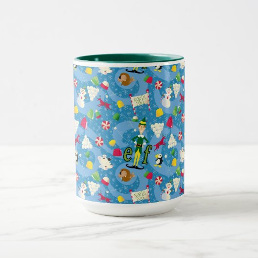 Buddy the Elf Cartoon Pattern Mok (Midden)
