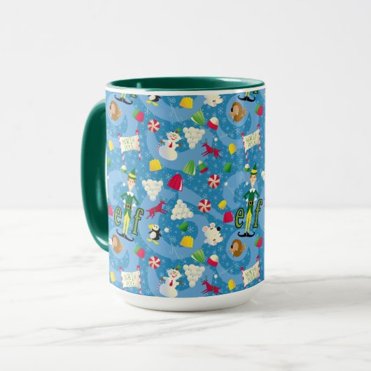 Buddy the Elf Cartoon Pattern Mok (Voorkant links)