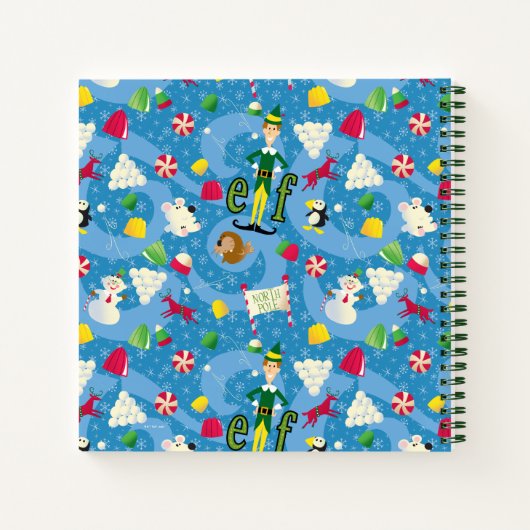 Buddy the Elf Cartoon Pattern Notitieboek (Achterkant)