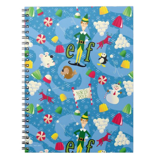 Buddy the Elf Cartoon Pattern Notitieboek (Voorkant)