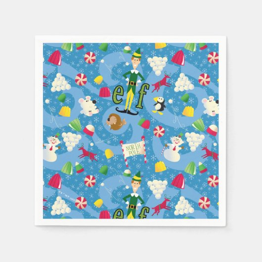 Buddy the Elf Cartoon Pattern Servet (Voorkant)