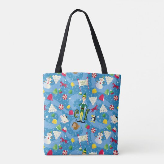 Buddy the Elf Cartoon Pattern Tote Bag (Achterkant)