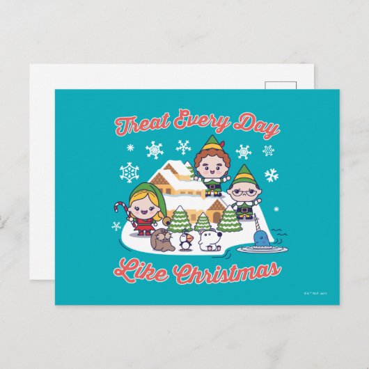 Buddy the Elf Chibi Graphic Briefkaart (Voorkant / Achterkant)