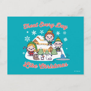 Buddy the Elf Chibi Graphic Briefkaart