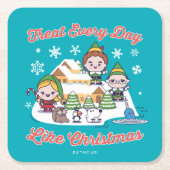 Buddy the Elf Chibi Graphic Kartonnen Onderzetters (Voorkant)