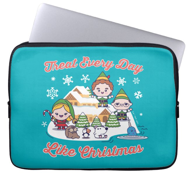 Buddy the Elf Chibi Graphic Laptop Sleeve (Voorkant)