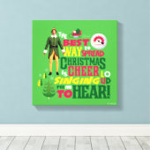 Buddy the Elf Christmas Cheer Graphic Quote Canvas Afdruk (Insitu (Houten vloer))
