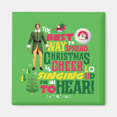 Buddy the Elf Christmas Cheer Graphic Quote Magneet (Voorkant)