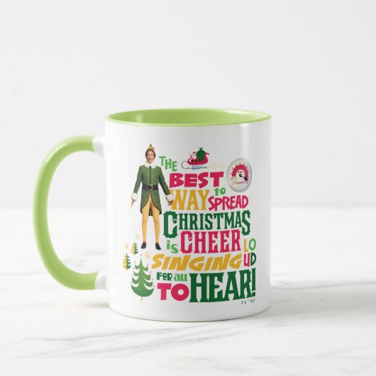 Buddy the Elf Christmas Cheer Graphic Quote Mok (Links)