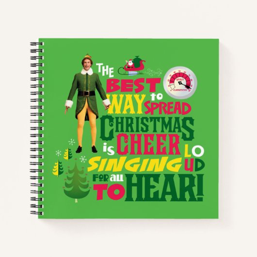 Buddy the Elf Christmas Cheer Graphic Quote Notitieboek (Voorkant)