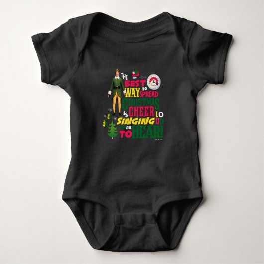 Buddy the Elf Christmas Cheer Graphic Quote Romper (Voorkant)