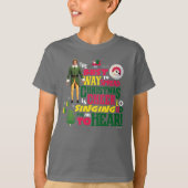 Buddy the Elf Christmas Cheer Graphic Quote T-shirt (Voorkant)