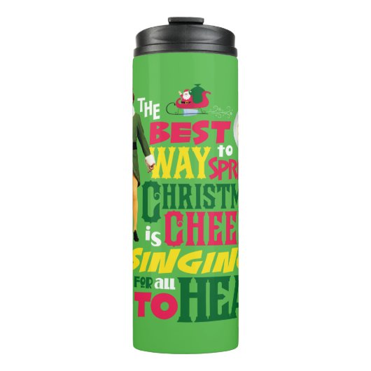 Buddy the Elf Christmas Cheer Graphic Quote Thermosbeker (Voorkant)