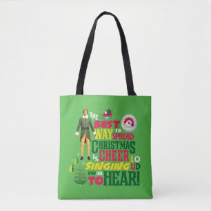 Buddy the Elf Christmas Cheer Graphic Quote Tote Bag