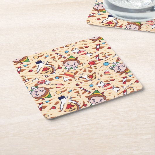 Buddy the Elf | Christmas Cheer Pattern Kartonnen Onderzetters (Schuin)