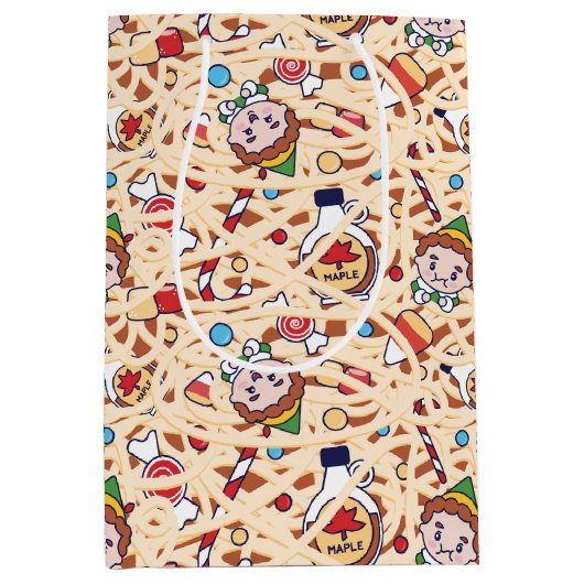 Buddy the Elf | Christmas Cheer Pattern Medium Cadeauzakje (Voorkant)