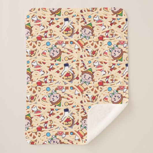 Buddy the Elf | Christmas Cheer Pattern Sherpa Deken (Voorkant)