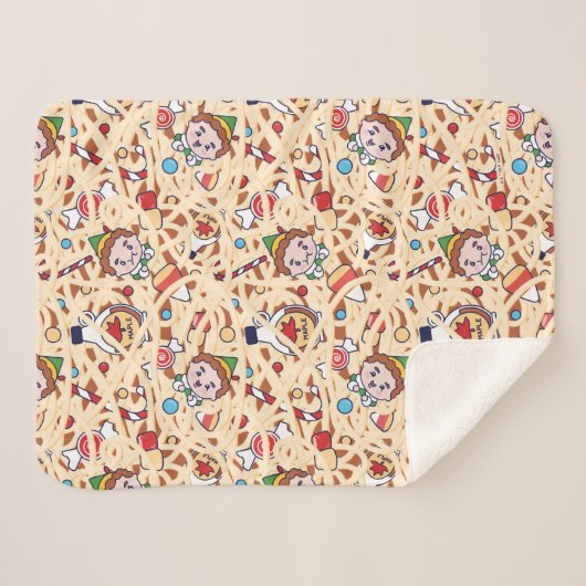 Buddy the Elf | Christmas Cheer Pattern Sherpa Deken (Voorkant (horizontaal))