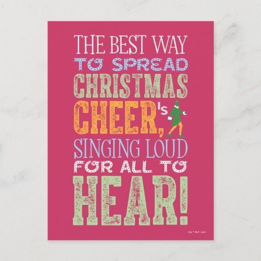 Buddy the Elf Christmas Cheer Quote Briefkaart (Voorkant)