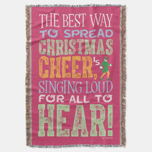 Buddy the Elf Christmas Cheer Quote Deken