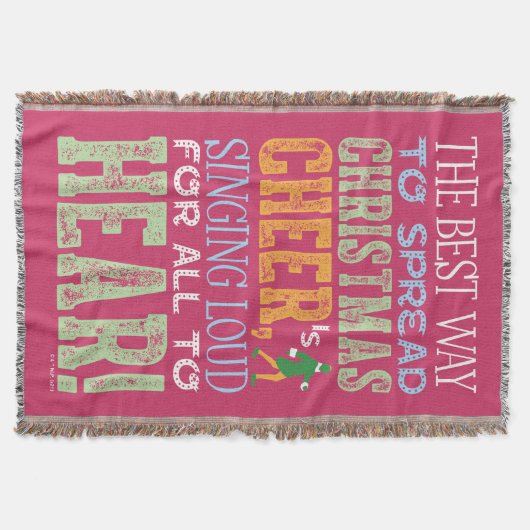 Buddy the Elf Christmas Cheer Quote Deken (Voorkant)