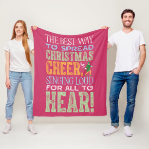 Buddy the Elf Christmas Cheer Quote Fleece Deken