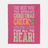 Buddy the Elf Christmas Cheer Quote Fleece Deken (Voorkant)