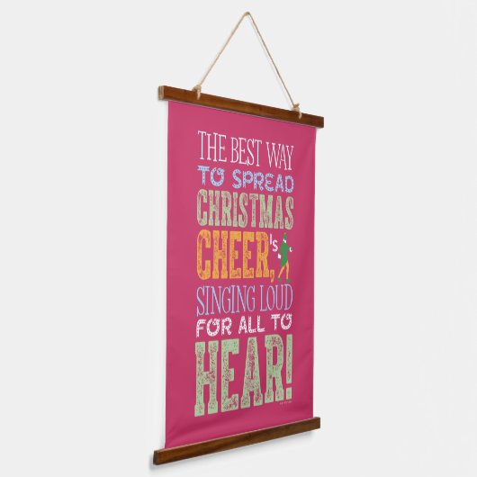 Buddy the Elf Christmas Cheer Quote Hangend Wandkleed (Gebogen)